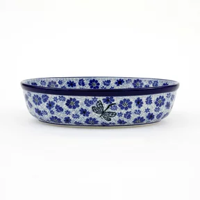 Półmisek owalny 299 24/18,5cm <br> 1443X Ważka w kwiatach